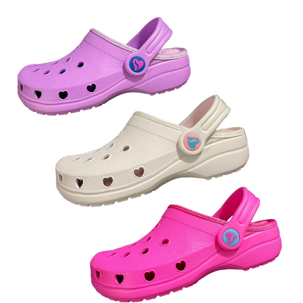 Skechers Toddler Girls Faux‎ Fur Lined Clog Size 8-10 Pink Lavander White